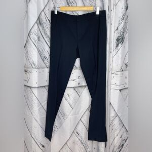 Vince. Wool Blend Trousers Black Flat Front 6